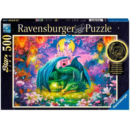 Puzzle Ravensburger Fosforescente Bosque de Dragones 500 Piezas