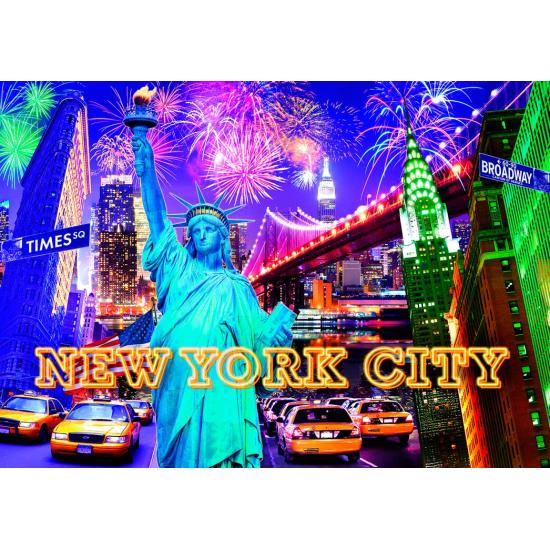 Puzzle Ravensburger Brillante Nueva York, Neón de 1200 Piezas Puzzle Ravensburger Brillante Nueva York, Neón de 1200 Piezas