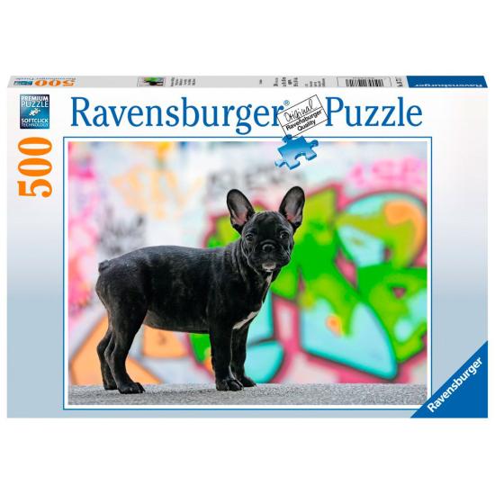 Puzzle Ravensburger Bulldog Francés 500 Piezas