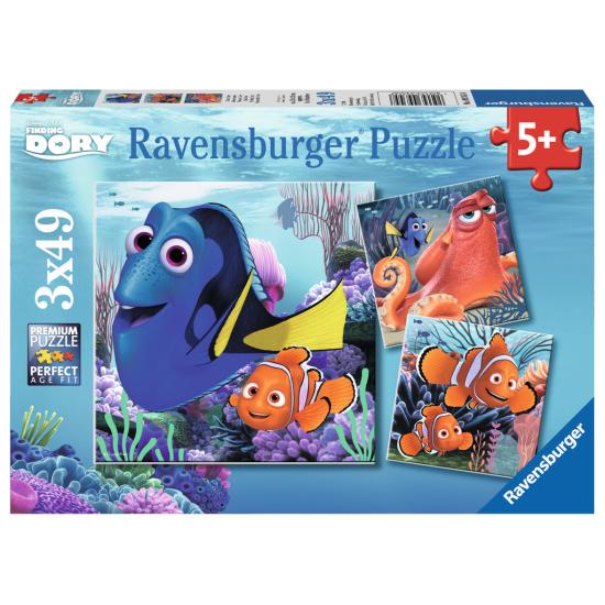 Puzzle Ravensburger Buscando a Dory 3 x 49 Piezas Puzzle Ravensburger Buscando a Dory 3 x 49 Piezas