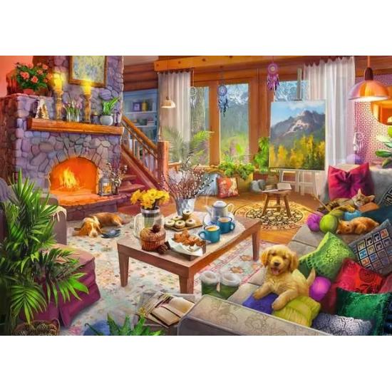 Puzzle Ravensburger Cabaña Acogedora de 1000 Piezas