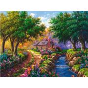 Puzzle Ravensburger Cabaña Junto al Río de 1500 Piezas