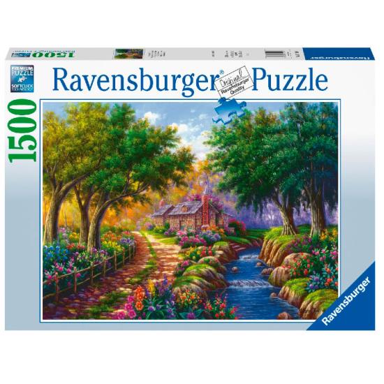 Puzzle Ravensburger Cabaña Junto al Río de 1500 Piezas