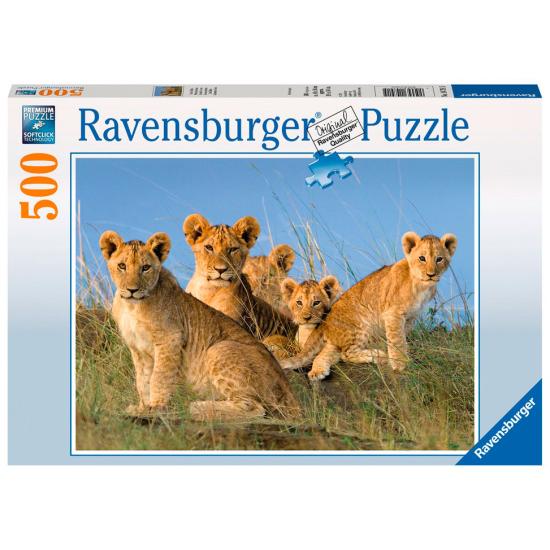 Puzzle Ravensburger Cachorros de León, 500 Piezas Puzzle Ravensburger Cachorros de León, 500 Piezas