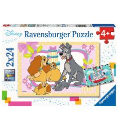 Puzzle Ravensburger Cachorros Favoritos de Disney de 2x24 Pieza