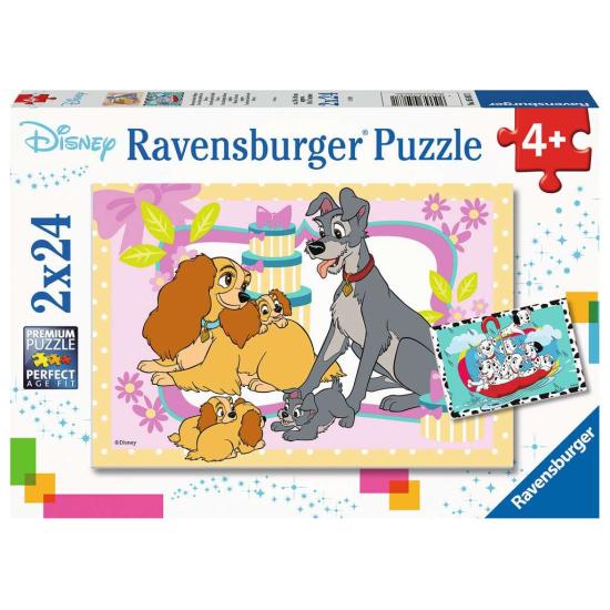 Puzzle Ravensburger Cachorros Favoritos de Disney de 2x24 Pieza