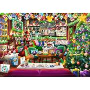 Puzzle Ravensburger Café Navideño De Disney de 1000 Piezas
