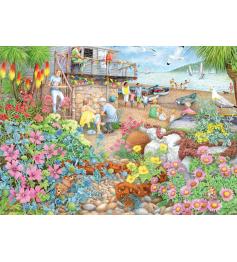 Puzzle Ravensburger Cafetería en la Playa de 1000 Piezas