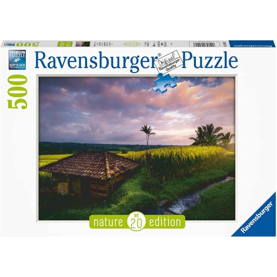 Puzzle Ravensburger Campos de Arroz en Bali de 500 Piezas Puzzle Ravensburger Campos de Arroz en Bali de 500 Piezas