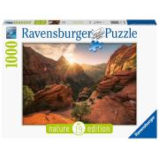 Puzzle Ravensburger Cañón Zion, Estados Unidos de 1000 Piezas