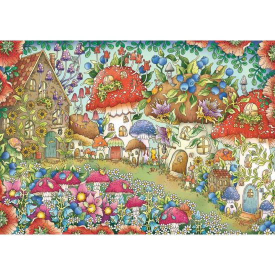 Puzzle Ravensburger Casas de Setas Florales de 1000 Piezas Puzzle Ravensburger Casas de Setas Florales de 1000 Piezas