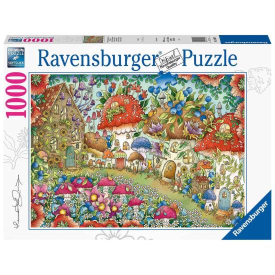 Puzzle Ravensburger Casas de Setas Florales de 1000 Piezas Puzzle Ravensburger Casas de Setas Florales de 1000 Piezas
