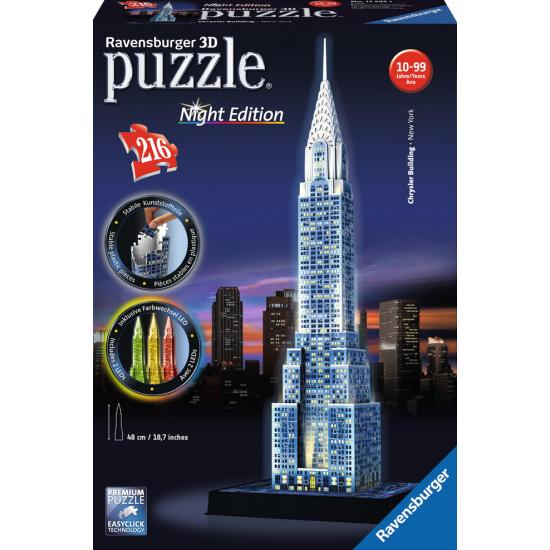 Puzzle Ravensburger 3D Chrysler Building Night Edition 216 Piez
