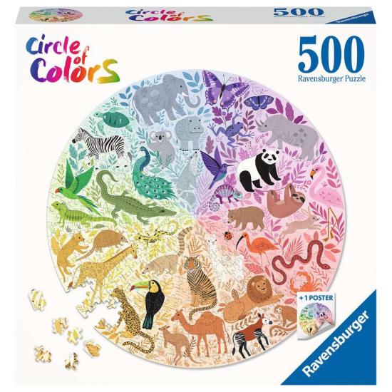 Puzzle Ravensburger Circular Animales de 500 Piezas Puzzle Ravensburger Circular Animales de 500 Piezas