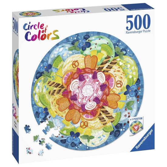 Puzzle Ravensburger Circular Copa de Helado de 500 Piezas Puzzle Ravensburger Circular Copa de Helado de 500 Piezas