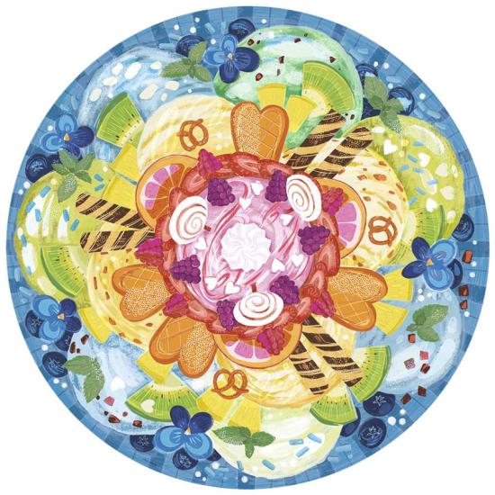 Puzzle Ravensburger Circular Copa de Helado de 500 Piezas Puzzle Ravensburger Circular Copa de Helado de 500 Piezas