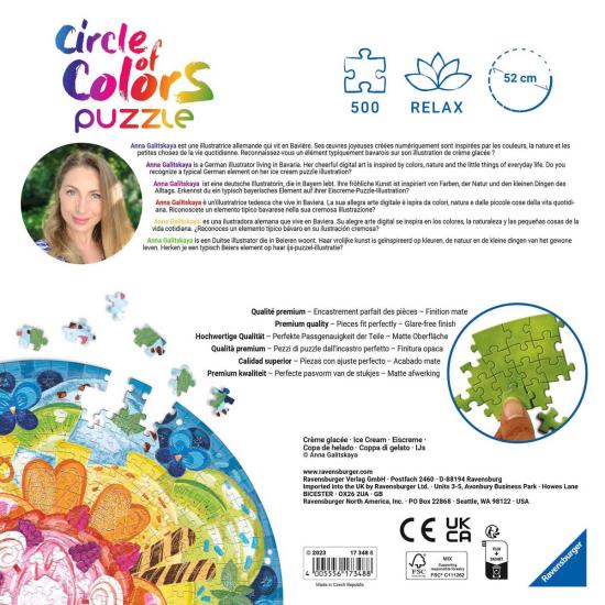 Puzzle Ravensburger Circular Copa de Helado de 500 Piezas Puzzle Ravensburger Circular Copa de Helado de 500 Piezas