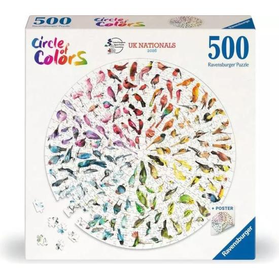 Puzzle Ravensburger Circular Pájaros de 500 Piezas