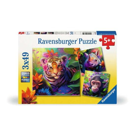 Puzzle Ravensburger Crías de la Selva de 3x49 Piezas Puzzle Ravensburger Crías de la Selva de 3x49 Piezas