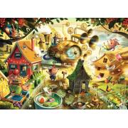 Puzzle Ravensburger Cuidado, Cerditos de 1000 Piezas