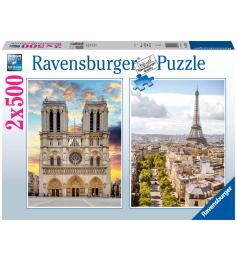 Puzzle Ravensburger De Viaje por Paris de 2x500 piezas
