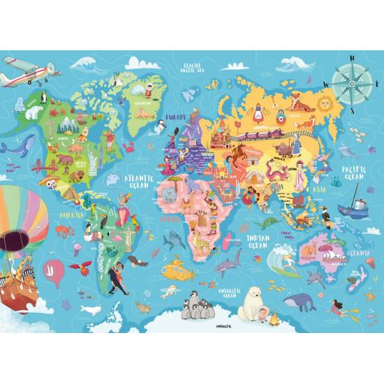 Puzzle Ravensburger Descubriendo el Mundo XXL de 100 Piezas Puzzle Ravensburger Descubriendo el Mundo XXL de 100 Piezas