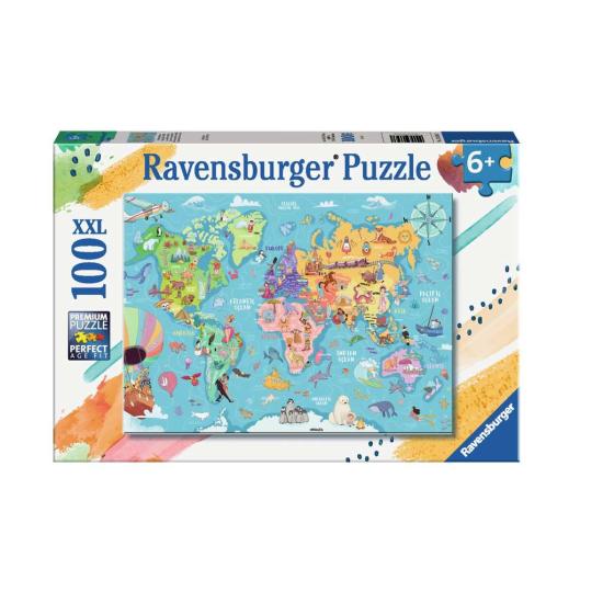 Puzzle Ravensburger Descubriendo el Mundo XXL de 100 Piezas Puzzle Ravensburger Descubriendo el Mundo XXL de 100 Piezas