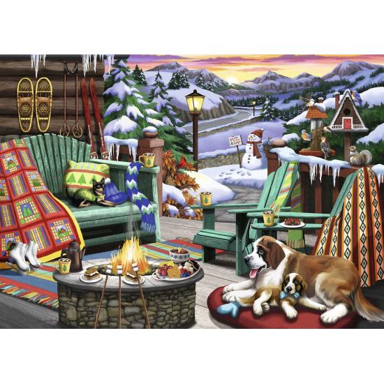 Puzzle Ravensburger Después De Esquiar Todo El Día XXL 500 Pzs