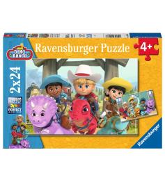Puzzle Ravensburger Dino Ranch de 2x24 Piezas