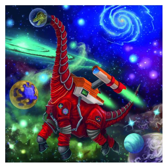 Puzzle Ravensburger Dinosaurios en el Espacio de 3x49 Pzs