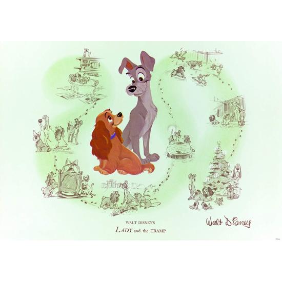 Puzzle Ravensburger Disney Dama y Vagabundo de 1000 Piezas