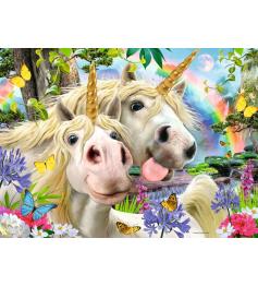 Puzzle Ravensburger Selfie de Unicornios XXL de 100 Piezas