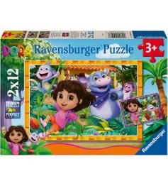 Puzzle Ravensburger Dora La Exploradora de 2x12 Piezas
