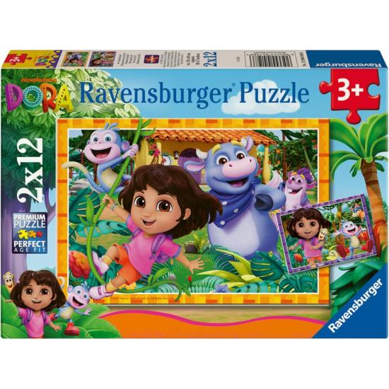 Puzzle Ravensburger Dora La Exploradora de 2x12 Piezas Puzzle Ravensburger Dora La Exploradora de 2x12 Piezas
