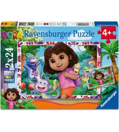 Puzzle Ravensburger Dora la Exploradora de 2x24 Piezas