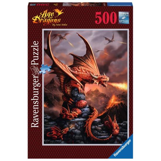 Puzzle Ravensburger Dragón Ardiente de 500 Piezas
