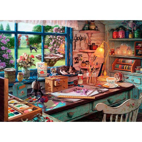Puzzle Ravensburger El Cobertizo De Manualidades de 1000 Piezas