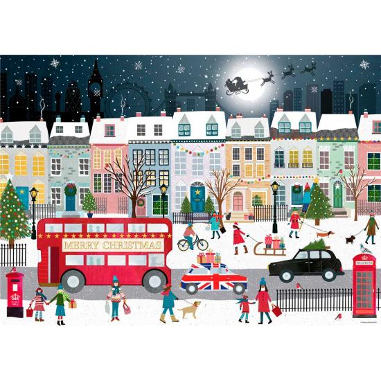 Puzzle Ravensburger Espíritu Navideño de Londres de 1000 Piezas