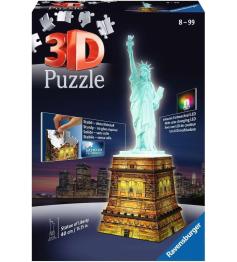 Puzzle Ravensburger Estatua de la Libertad Night Edition 3D 108