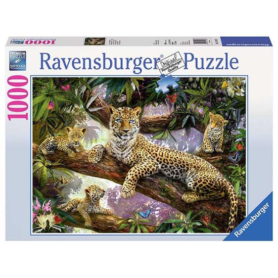 Puzzle Ravensburger Familia de Leopardos de 1000 Piezas