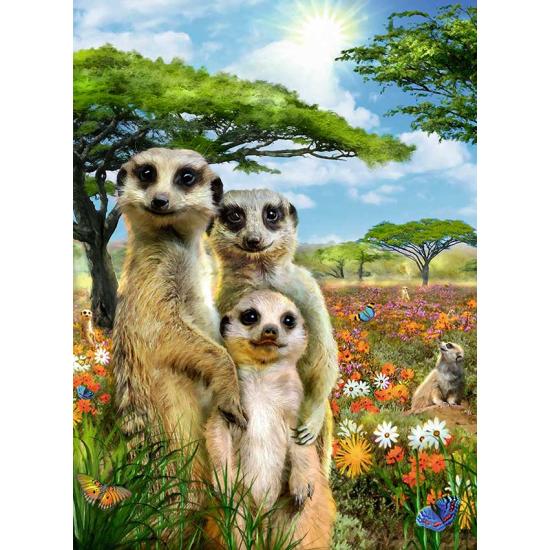 Puzzle Ravensburger Familia de Suricatos de 500 Piezas