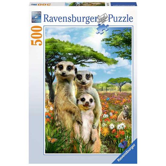 Puzzle Ravensburger Familia de Suricatos de 500 Piezas