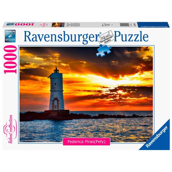 Puzzle Ravensburger Faro de Mangiabarche, Cerdeña de 1000 Pzs