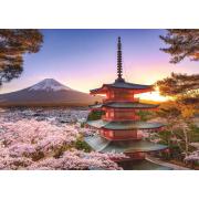 Puzzle Ravensburger Flores de Cerezo del Monte Fuji de 1000 Pie