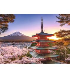 Puzzle Ravensburger Flores de Cerezo del Monte Fuji de 1000 Piez