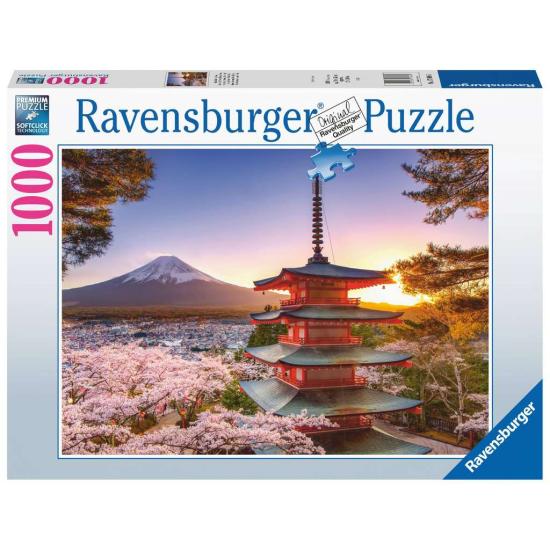 Puzzle Ravensburger Flores de Cerezo del Monte Fuji de 1000 Pie Puzzle Ravensburger Flores de Cerezo del Monte Fuji de 1000 Pie