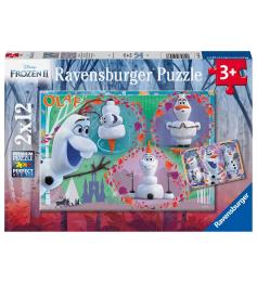 Puzzle Ravensburger Frozen Olaf de 2x12 Piezas