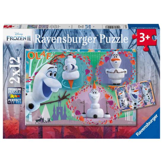 Puzzle Ravensburger Frozen Olaf de 2x12 Piezas Puzzle Ravensburger Frozen Olaf de 2x12 Piezas