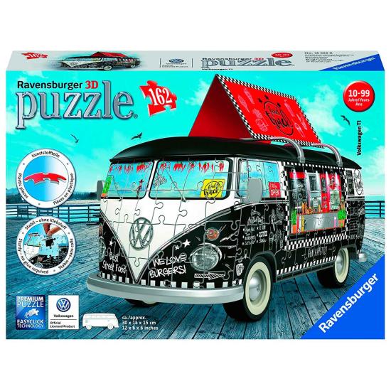 Puzzle Ravensburger Furgoneta Volkswagen Food Truck 3D 162 P.