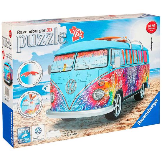Puzzle Ravensburger Furgoneta Volkswagen Hippi 3D 162 Pieza